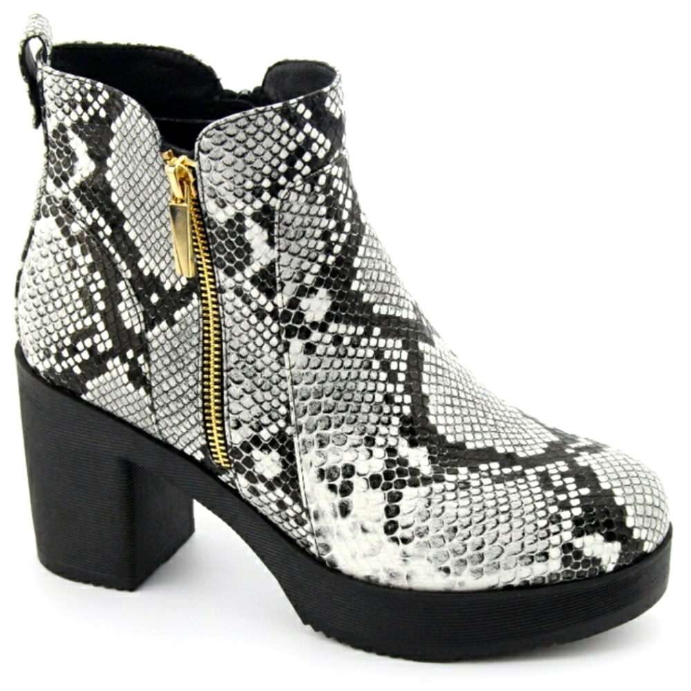 Snake Print Booties